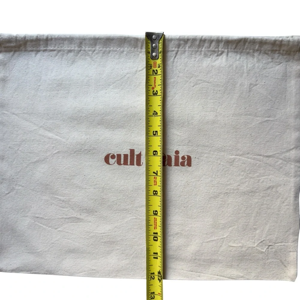 Cult Gaia Cream Drawstring Bag